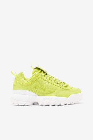 FILA Disruptor 2 Premium Sneakers Light Green / Light Green / White,Womens Shoes | CA.GQTFVS724